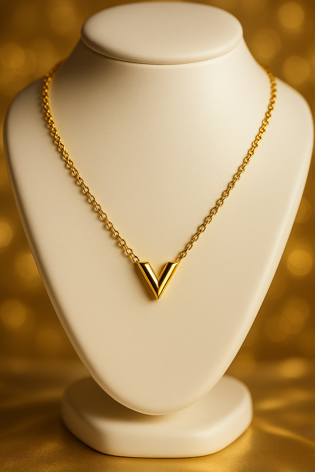 Golden V-Link Necklace