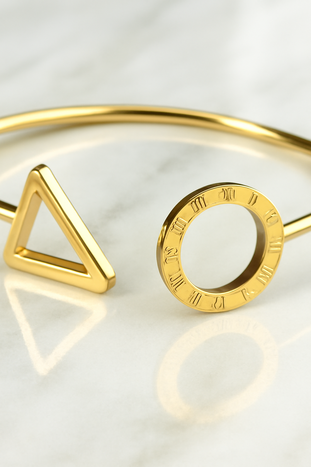 Golden Geometry Cuff Bracelet