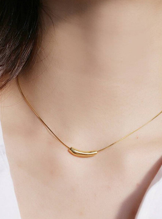 Gold-Plated Cubic Zirconia Pendant Necklace