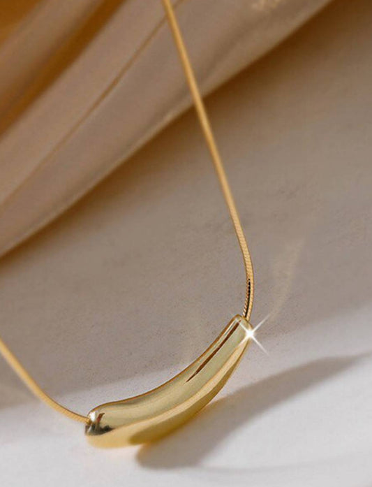 Gold-Plated Cubic Zirconia Pendant Necklace