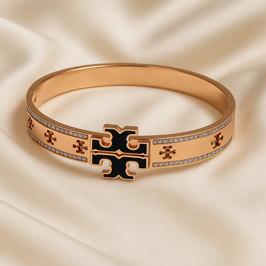 Rose Gold Luxe Cross Bracelet