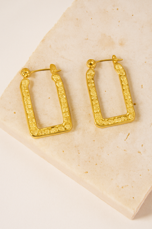 Golden Radiance Hoop Earrings