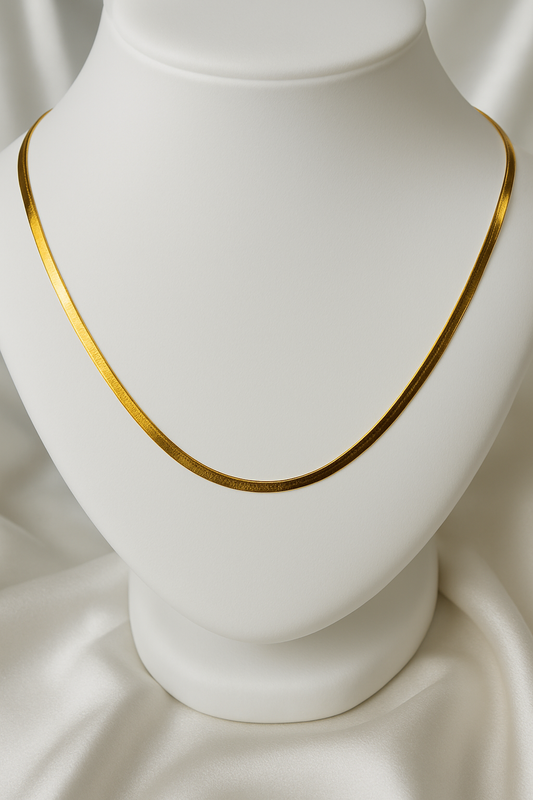 Sleek Golden Curve Necklace