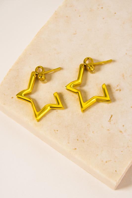 Golden Star Shine Earrings