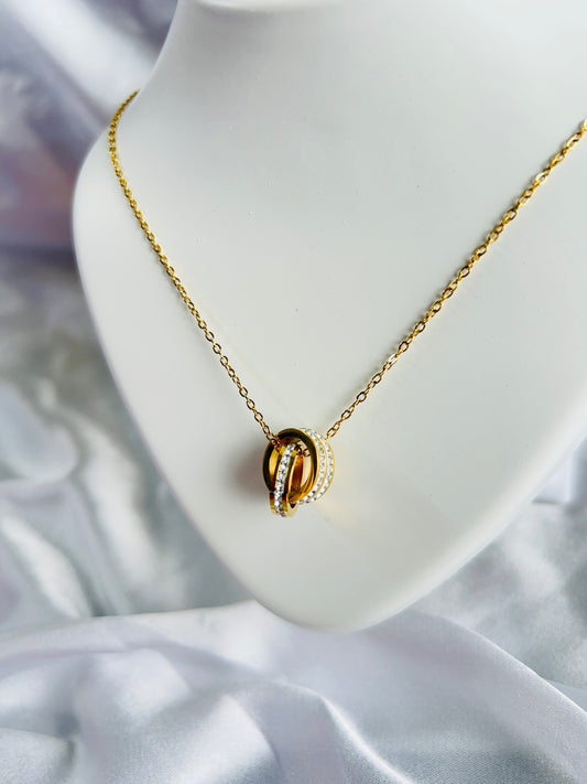Classic Interlocking Rings Necklace