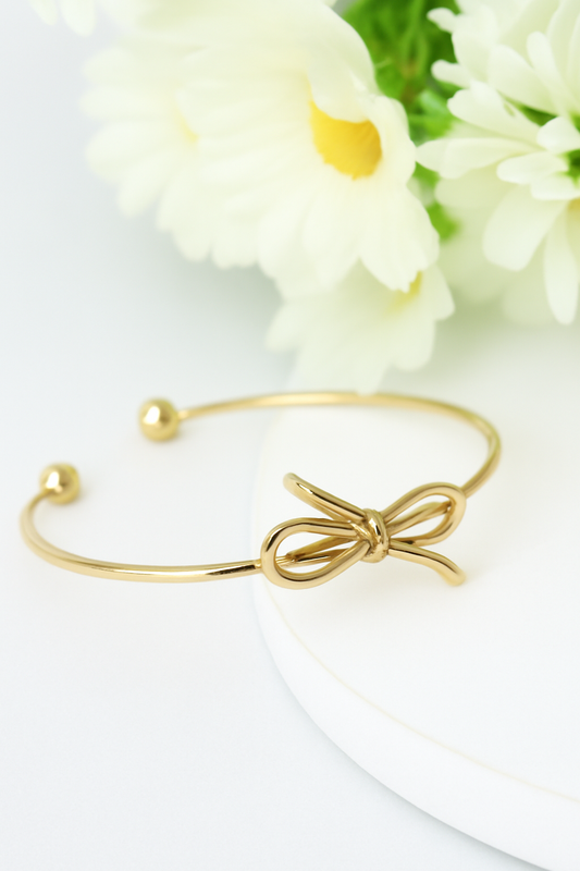 Golden Bow Knot Bangle